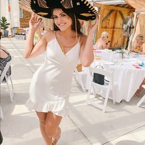 Lulu’s White Bodycon Ruffle Dress